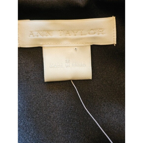 Ann Taylor Womens 8 Silk Strapless Little Black Dress LBD A-Line NEW $178 NWT - Picture 6 of 13